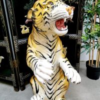 vintage Italian design ceramic tiger statue keramiek tijger beeld