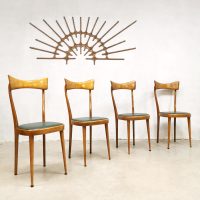 Midcentury Italian dining chairs vintage stoelen Ico & Luisa Parisi