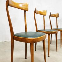 vintage Italiaans design eetkaemer stoelen dinner chairs Italian design fifties