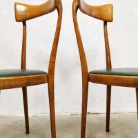 Midcentury Italian dining chairs vintage stoelen Ico & Luisa Parisi