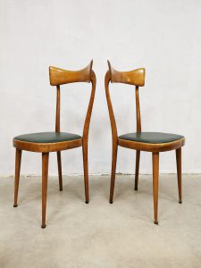 midcentury vintage design Italian dining chairs dinner chair eetkamerstoel stoelen 1950