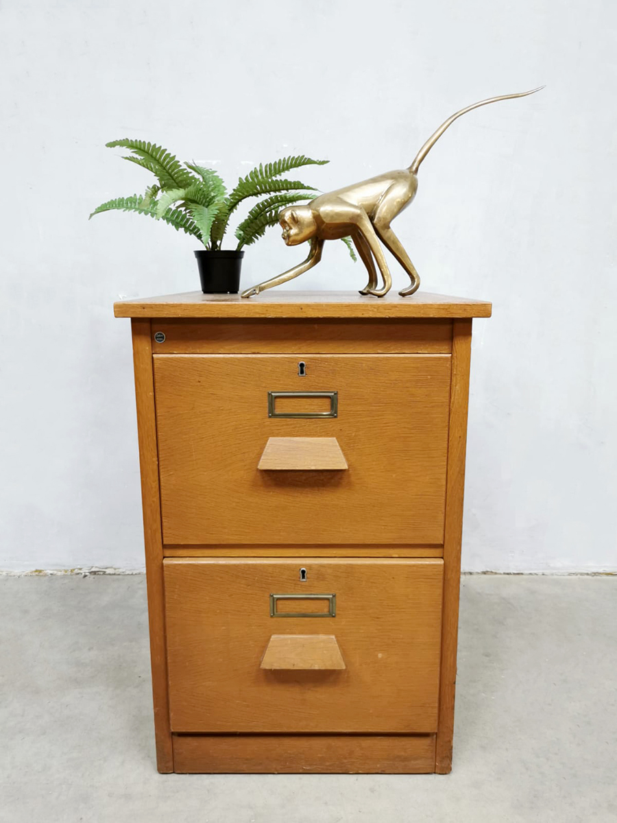 Vintage Dutch industrial filing cabinet archiefkast 'Eeka meubel'