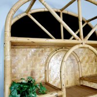 vintage bamboo wall unit kast bamboe wandkast