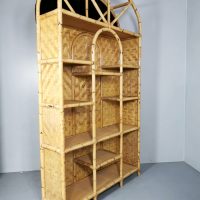 vintage etagere bamboo wall unit kast bamboe wandkast 6
