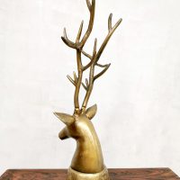 midcentury messing herten kop brass deer sculpture