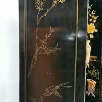 Asian lacquer 4-panel folding screen room divider 'Aziatische kunst'