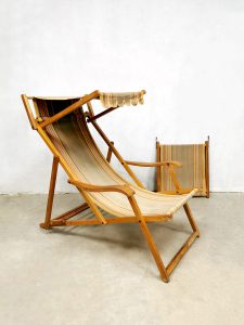 vintage french folding chair beach chair klapstoel strandstoel garden chair bed