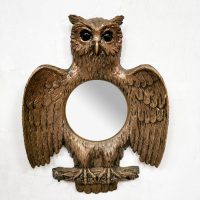 French vintage convex bubble owl mirror uilen spiegel sixties