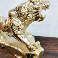 golden tiger vintage panter decoration statue gold