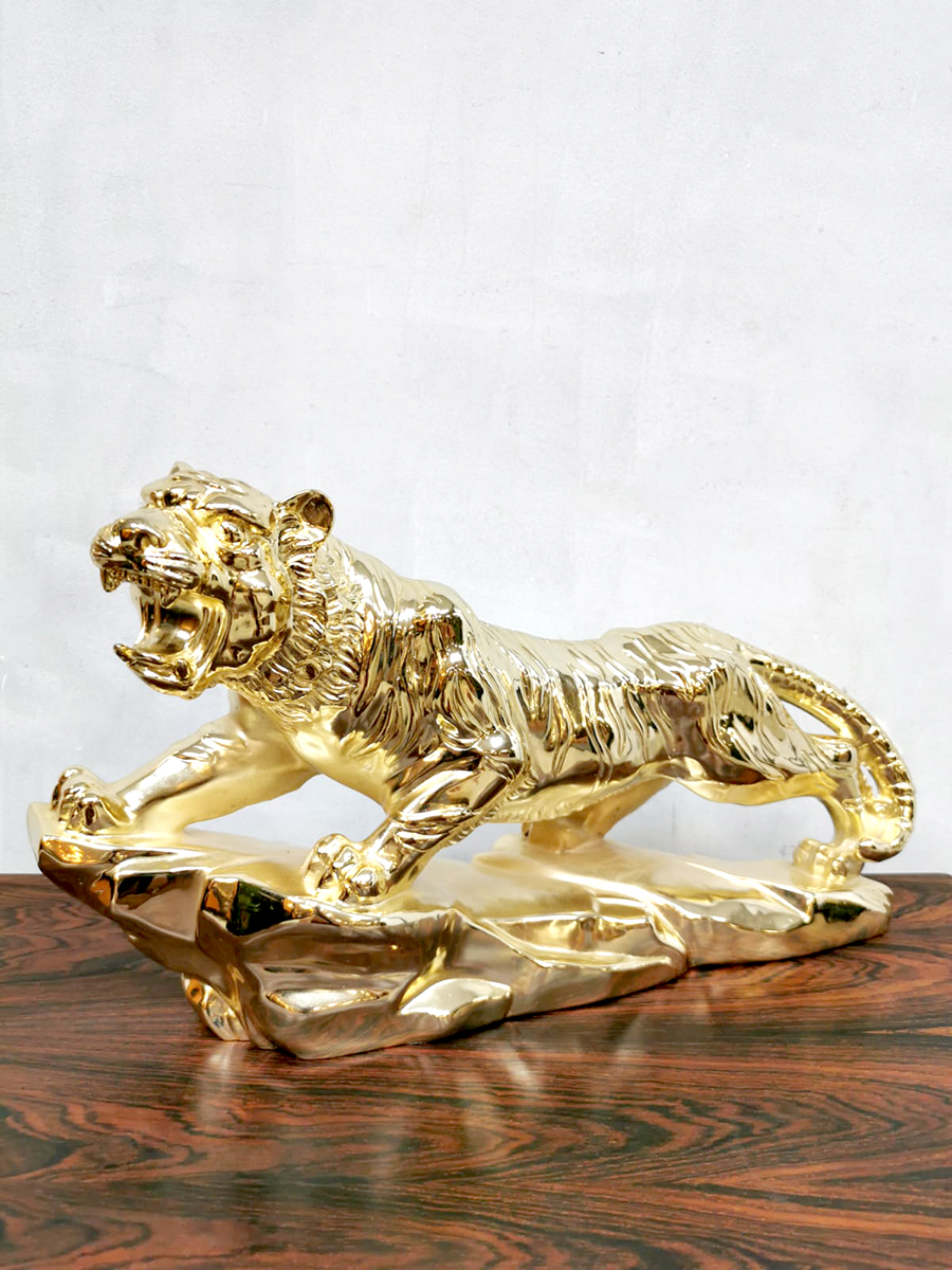 vintage brass Tiger tijger homedecoration