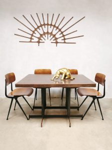 vintage eetkamertafel industrieel industrial dining table
