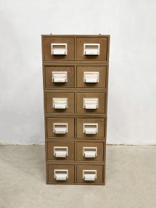 Addressograph industriele archief vintage ladekast filing cabinet industrial