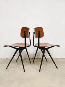 vintage industrial school chairs industriele school stoelen Friso Kramer Ahrend de Cirkel 1st edition