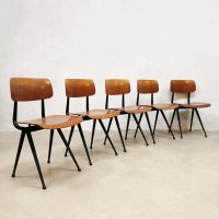 Industrial Dutch design school chairs stoelen Friso Kramer 1st edition