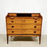 vintage palissander secretaire ladekast rosewood cabinet desk chest of drawers Borge Hansen Riis-Antonsen