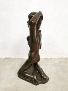 vintage plaster statue decoration naked lady