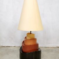 vintage French design table lamp tafellamp Kostka 'geometric'