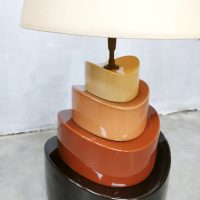 vintage French design table lamp tafellamp Kostka 'geometric' retro