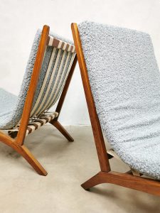 Midcentury Czech design easy chairs Jan Vanek lounge chairs 'Minimalism'