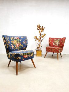 Vintage cocktail chairs clubfauteuils expo stoelen Artifort'Flower chique'
