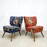 vintage cocktail chairs Bohemian flower print club chair expo