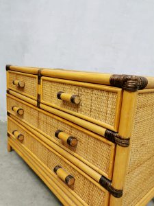 faux bamboo bamboe cabinet ladekast chest of drawers