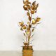 Midcentury flower floor lamp brass gold gilded vloerlamp Hans Kogl