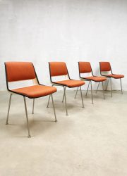 Vintage Dutch design dining chairs eetkamerstoelen Gispen Cordemeijer 'Model 2210'