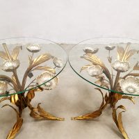Vintage brass Gilt Metal and Glass Side Table salontafel Hans Kögl