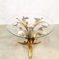idcentury modern vintage coffee table palm brass