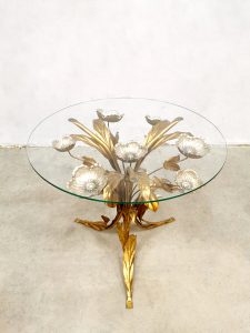 idcentury modern vintage coffee table palm brass