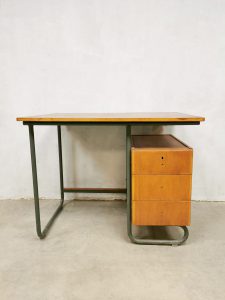 Vintage industrial writing desk industrieel bureau fifties