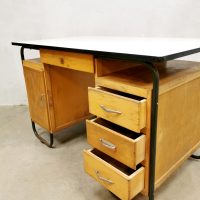 industrieel vintage bureau writing desk