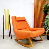 Midcentury Danish design rocking chair Deense schommelstoel