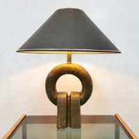 Brutalist vintage Dutch design table lamp tafellamp Geert Kunen