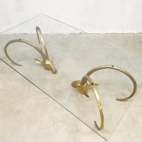 midcentury design brass ibex coffee table messing ram salontafel