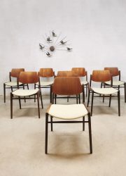 Vintage teakwood dining chairs eetkamerstoelen H. Lohmeyer Wilkhahn