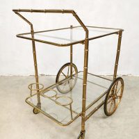 vintage trolley liquor brass cabinet serveerwagen 3