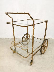 vintage trolley liquor brass cabinet serveerwagen 3