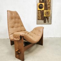 Vintage easy chair Brazilian brutalist eclectic lounge chair bohemian