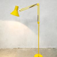 vintage industrial yellow floorlamp industriele vloerlamp
