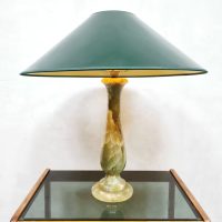 Midcentury onyx marble table lamp marmeren tafellamp 'Green spirit'