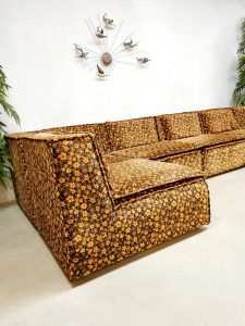 Vintage modular sofa modulaire elementen bank 'Flower Power'