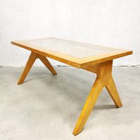 midcentury Dutch design salontafel webbing coffee table