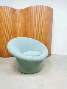 Pierre Paulin Artifort vintage design fauteuil mushroom & stool F560