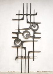 zuurgraad gans Voorstel Brutalist wall art sculpture vintage design wanddecoratie 'Abstract'