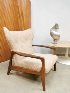 Midcentury Danish design wingback armchair lounge fauteuil