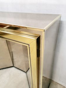 midcentury brass gold console schouw hollywood regency style WIlly Rizzo