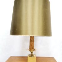 Maiskolf tafellamp vintage Micentury French design Maison le Dauphin corn cob table lamp hollywood regency