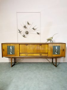 Midcentury design sideboard dressoir Webe Louis van Teeffelen & Ravelli tiles